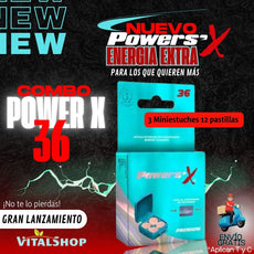 POWER SEX PREMIUM  EXTRAENERGÍA COMBO Power X 36 (3 miniestuches 12 pastillas) ENVÍO GRATIS !!
