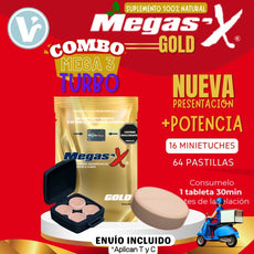 **COMBO MEGA Sex GOLD 3 Turbo: (16 Mini estuches 64 Pastillas)  *¡Envío Incluido! *Aplican TyC*