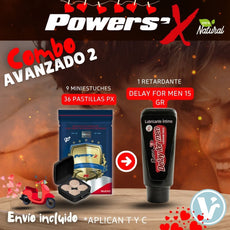 **COMBO AVANZADO II: Supra-Energía (9 miniestuches 36 Pastillas)+ 1 Crema Retardante *¡Envío Incluido! *Aplican TyC*