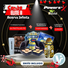 **COMBO ELITE II : Reserva Infinita (11 miniestuches 44 Pastillas)+ Retardante+Lubricante ¡Envío Incluido!*Aplican tyc*