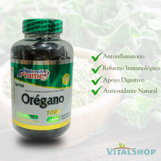 Orégano masticable 100gm x100 cápsulas  "Nature's Prame""