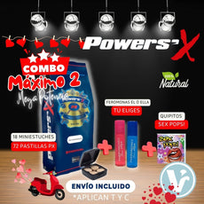 **COMBO MÁXIMO 2: Mega Potencia (18 Miniestuches 72 Pastillas)+ Feromonas él ó ella (tú eliges)+ BLOW pop ¡Envío Incluido!*Aplican tyc*