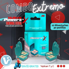 **POWER SEX PREMIUM EXTRAENERGÍA COMBO EXTREMO (10 mini estuches 40 pastillas) ENVÍO GRATIS **