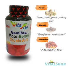 Gomitas masticable de MACA - BOROJÓ - CHONTADURO 172gm x60 Unidades "Prame SAS"