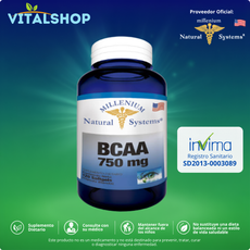 BCAA Aminoácidos 750 mg x 120 Softgels Softgels Natural System