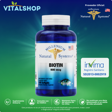 Biotina 900 Mg x 100 Softgels "Natural System"