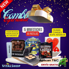 Combo Experiencia (15miniestuches-60 pastillas + retardante + Gummi Ropa interior comestible) Envío incluido Aplican TyC**