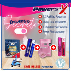 *Combo Encuentro Secreto* (PowerS’X (12 Pastillas)+PowerS’X Woman + Retardante Power Blue+ Power pink Envío Incluido *Aplican tyc*