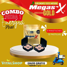 **COMBO MEGA Sex GOLD 1 Energía Plus: (8 Mini estuches 32 Pastillas) ¡Envío Gratis! Aplican TyC**
