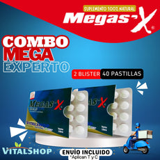 **Combo Mega sex ¡EXPERTO! 2 Blister X 20 tabletas+ Gel Retardante + Envío Incluido*Aplican T&C*