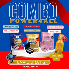 Combo Power sex 4ALL(20 Pastillas PX + 8 Pastillas MegaX + 4 Pastillas Power woman) + Vitafer 20 mlEnvío gratis *Aplican tyc