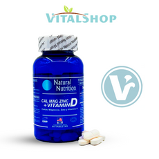 Calcio Magnesio y Zinc + Vitamina D X 60 Y 100 Tabletas "NATURAL NUTRITION"
