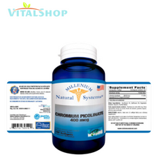 **Picolinato de Cromo (Chromium Picolinate) 400 Mcg 100 Softgels "Natural System"**