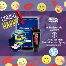 **COMBO HAPPY: 28 Tabletas + 1 Retardante en Spray DELAY ¡Envío GRATIS!**