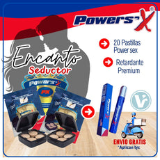 Combo Power SX: Encanto Seductor (PowerS’X (20 Pastillas) + Retardante Power premium x 8 ml) Envío gratis *Aplican tyc