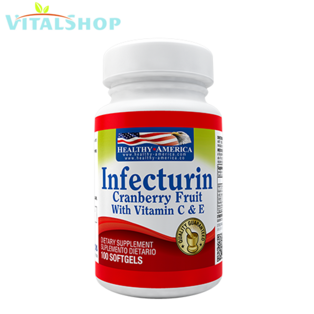 Infecturin Cramberry + Vitamin C & E (Infecciones Urinarias) X60 Cápsula blanda "Healthy"