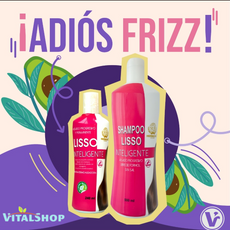 **KIT SHAMPOO LISO PERFECTO+ TRATAMIENTO ALISADO PROGRESIVO "HERBACOL"**