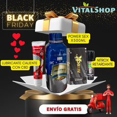Combo Black friday (Power sex liquido o bebida x 500ml+Retardante + lubricante caliente power con CBD) envío incluído