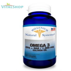 Omega 3 EPA + DHA 1.300 Mg (salmon oil) 100 Softgels "Natural System"