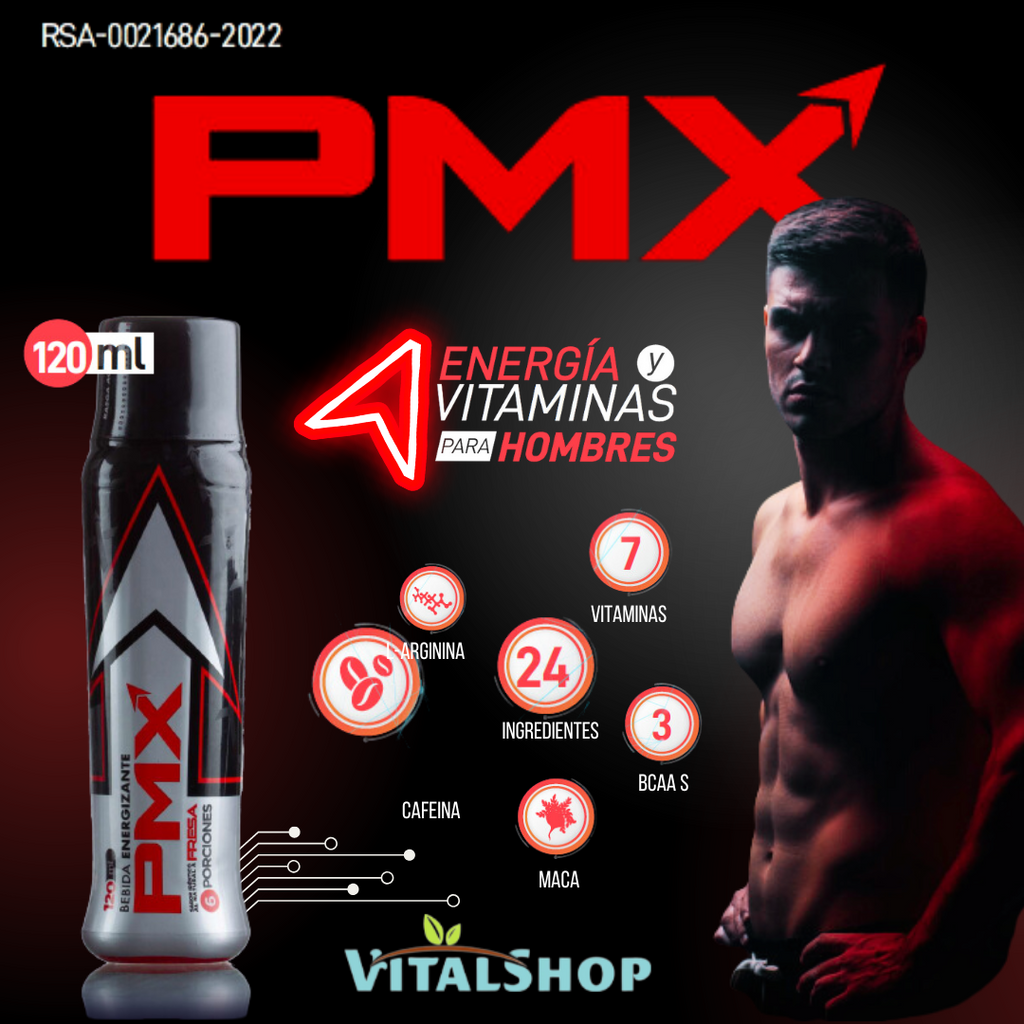 Bebida PMX Poder Max 120 ML Potencia y Energía al máximo. ¡Envío Gratis!