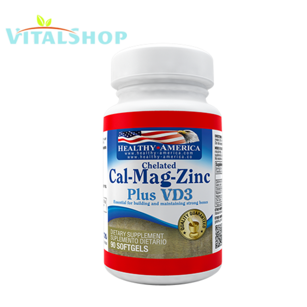 Calcio- Magnesio - Zinc Plus Vitamin D3 x 90 Softgels "Healthy"