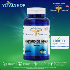 Castaño de Indias x 500 Mg X60 Cápsulas "Natural System"