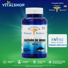 Castaño de Indias x 500 Mg X100 Cápsulas "Natural System"