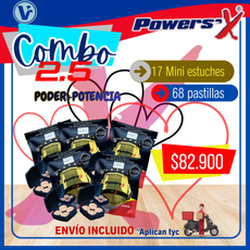 **Combo Power sex 2.5 (68 Pastillas - 17 mini estuches) *¡Envío Incluido! *Aplican TyC*