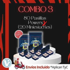 **COMBO 3: 80 Tabletas Powers'X +*¡Envío Incluido! *Aplican TyC
