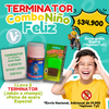 **TERMINATOR - Combo niño feliz- Eliminador de Piojos (2 jabones o champús + Peine de acero especial) Envío Gratis**
