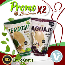 Lipofiber PROMO X 2 (Té matcha+Aguaje) Envío gratis *Aplican TyC