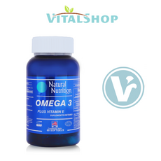 Omega 3 Plus Vitamin E x30-x 60 "NATURAL NUTRITION"