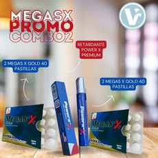 PROMO COMBO 2 ¡¡MEGA"SX!! ¡Envío gratis! (2 BLISTER 40 PASTILLAS+ RETARDANTE POWER SX PREMIUM)