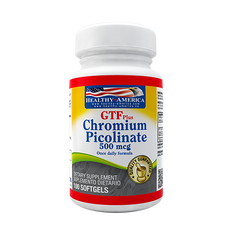 **Picolinato de Cromo GTF  X100 softgels 500Mcg "Healthy"**