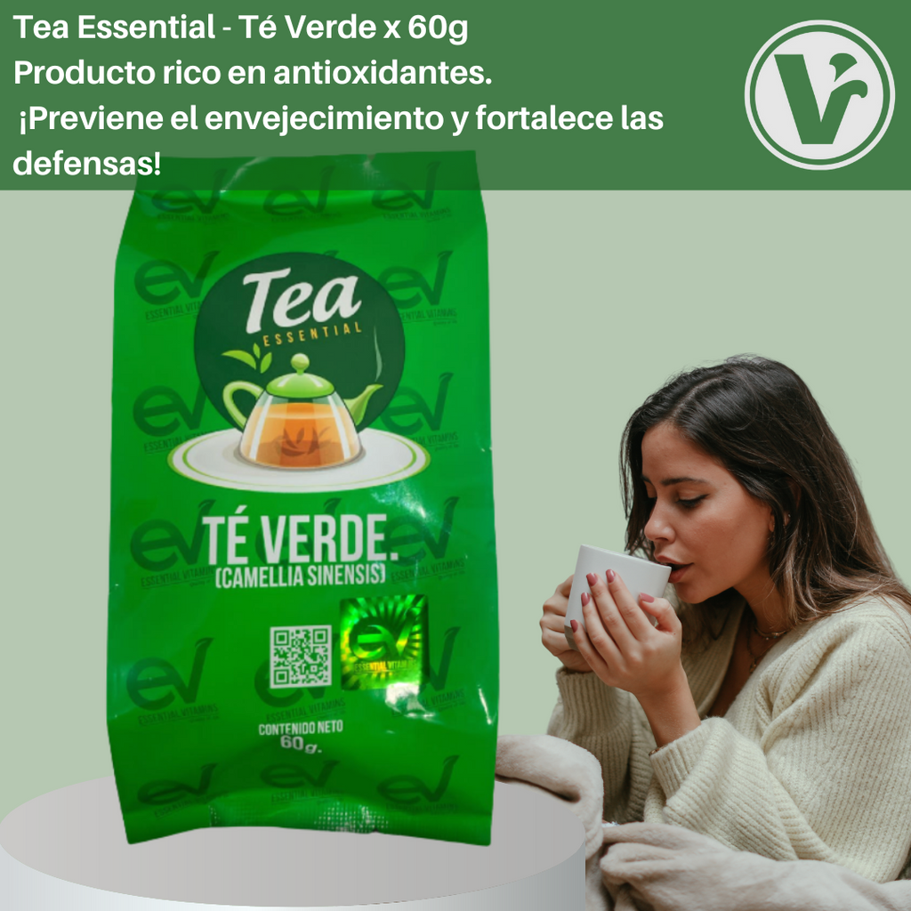 Tea Essentials - Té Verde Detox x60g ¡100% Natural!