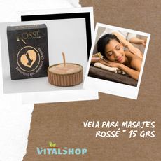 VELA PARA MASAJES ROSSÉ EROTICOS * 15 GRS